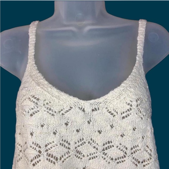 NWT SO Crochet Crop Tie waist Tank M - Picture 4 of 9